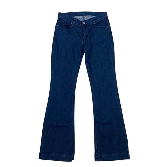 Kimes Ranch Lola Dark Wash Mid Rise Stretch Bootcut Jeans 6 32